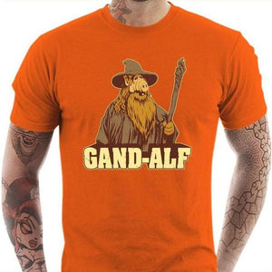 T-shirt geek homme - Gandalf Alf - Couleur Orange - Taille S