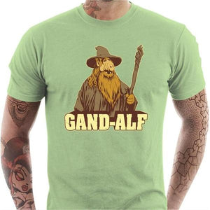 T-shirt geek homme - Gandalf Alf - Couleur Tilleul - Taille S