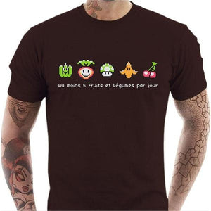 T-shirt geek homme - Geek Food - Couleur Chocolat - Taille S