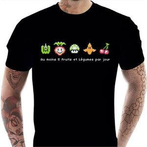T-shirt geek homme - Geek Food - Couleur Noir - Taille S