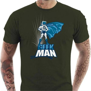 T-shirt geek homme - Geek Man - Couleur Army - Taille S