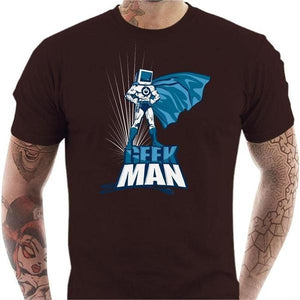 T-shirt geek homme - Geek Man - Couleur Chocolat - Taille S