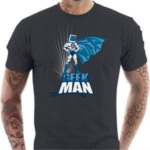 T-shirt geek homme - Geek Man - Couleur Gris Foncé - Taille S