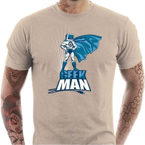 T-shirt geek homme - Geek Man - Couleur Sable - Taille S