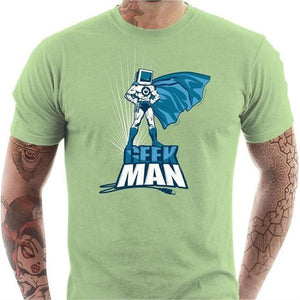 T-shirt geek homme - Geek Man - Couleur Tilleul - Taille S