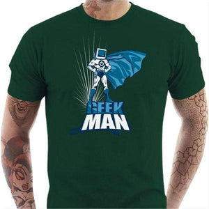 T-shirt geek homme - Geek Man - Couleur Vert Bouteille - Taille S