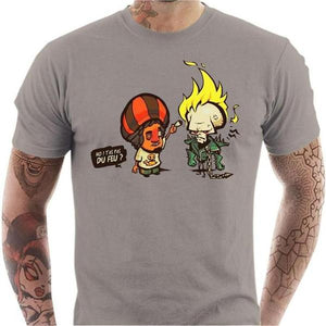 T-shirt geek homme - Ghost Rider - Couleur Gris Clair - Taille S