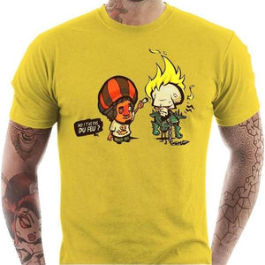 T-shirt geek homme - Ghost Rider - Couleur Jaune - Taille S