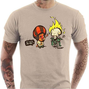 T-shirt geek homme - Ghost Rider - Couleur Sable - Taille S