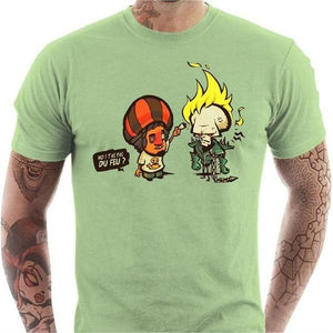 T-shirt geek homme - Ghost Rider - Couleur Tilleul - Taille S