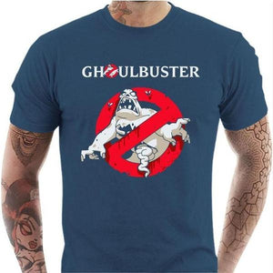 T-shirt geek homme - Ghoulbuster - Couleur Bleu Gris - Taille S