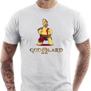 T-shirt geek homme - God Of Lard - Couleur Blanc - Taille S