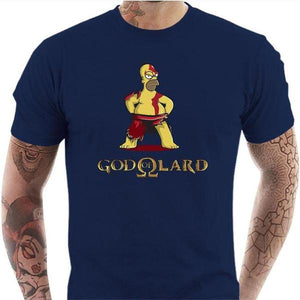 T-shirt geek homme - God Of Lard - Couleur Bleu Nuit - Taille S