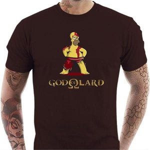 T-shirt geek homme - God Of Lard - Couleur Chocolat - Taille S
