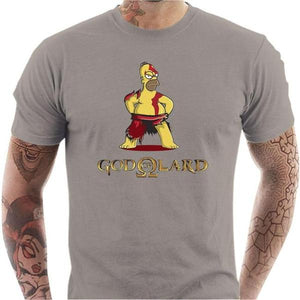 T-shirt geek homme - God Of Lard - Couleur Gris Clair - Taille S