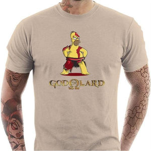T-shirt geek homme - God Of Lard - Couleur Sable - Taille S
