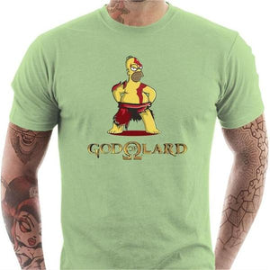 T-shirt geek homme - God Of Lard - Couleur Tilleul - Taille S