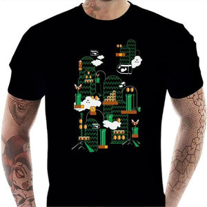 T-shirt geek homme - Great world - Couleur Noir - Taille S