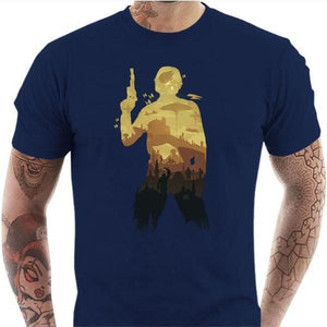 T-shirt geek homme - Han Solo - Couleur Bleu Nuit - Taille S