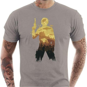 T-shirt geek homme - Han Solo - Couleur Gris Clair - Taille S