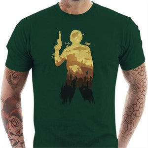 T-shirt geek homme - Han Solo - Couleur Vert Bouteille - Taille S