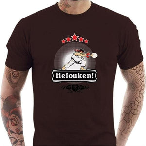 T-shirt geek homme - Heiouken ! - Couleur Chocolat - Taille S