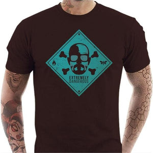 T-shirt geek homme - Heisenberg Skull - Couleur Chocolat - Taille S