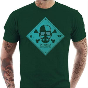 T-shirt geek homme - Heisenberg Skull - Couleur Vert Bouteille - Taille S