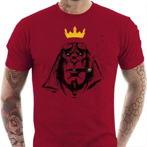 T-shirt geek homme - Hellboy Destroy - Couleur Rouge Tango - Taille S