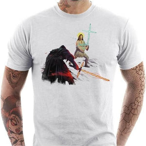 T-shirt geek homme - Holy Wars - Couleur Blanc - Taille S