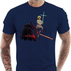 T-shirt geek homme - Holy Wars - Couleur Bleu Nuit - Taille S