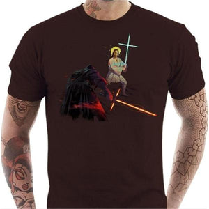 T-shirt geek homme - Holy Wars - Couleur Chocolat - Taille S