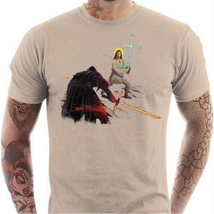T-shirt geek homme - Holy Wars - Couleur Sable - Taille S