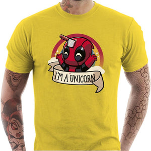 T-shirt geek homme - I am unicorn - Couleur Jaune - Taille S