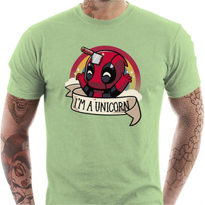 T-shirt geek homme - I am unicorn - Couleur Tilleul - Taille S