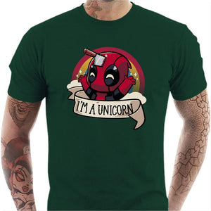 T-shirt geek homme - I am unicorn - Couleur Vert Bouteille - Taille S