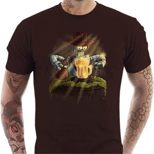 T-shirt geek homme - Indiana Bender - Couleur Chocolat - Taille S