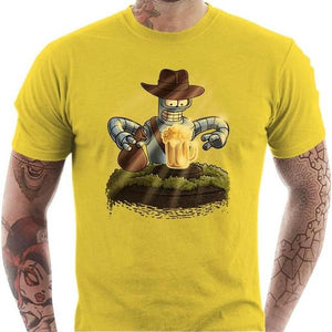T-shirt geek homme - Indiana Bender - Couleur Jaune - Taille S