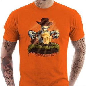 T-shirt geek homme - Indiana Bender - Couleur Orange - Taille S