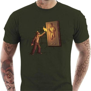 T-shirt geek homme - Indiana Carbonite - Couleur Army - Taille S