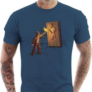 T-shirt geek homme - Indiana Carbonite - Couleur Bleu Gris - Taille S