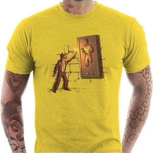 T-shirt geek homme - Indiana Carbonite - Couleur Jaune - Taille S