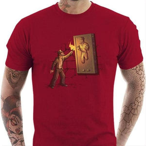 T-shirt geek homme - Indiana Carbonite - Couleur Rouge Tango - Taille S