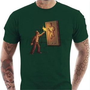 T-shirt geek homme - Indiana Carbonite - Couleur Vert Bouteille - Taille S