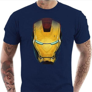 T-shirt geek homme - Iron Man - Couleur Bleu Nuit - Taille S
