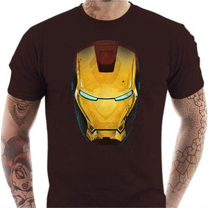 T-shirt geek homme - Iron Man - Couleur Chocolat - Taille S