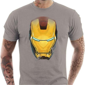 T-shirt geek homme - Iron Man - Couleur Gris Clair - Taille S