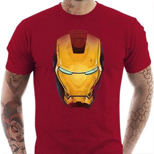 T-shirt geek homme - Iron Man - Couleur Rouge Tango - Taille S