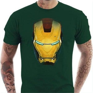 T-shirt geek homme - Iron Man - Couleur Vert Bouteille - Taille S