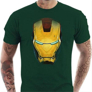 T-shirt geek homme - Iron Man - Couleur Vert Bouteille - Taille S